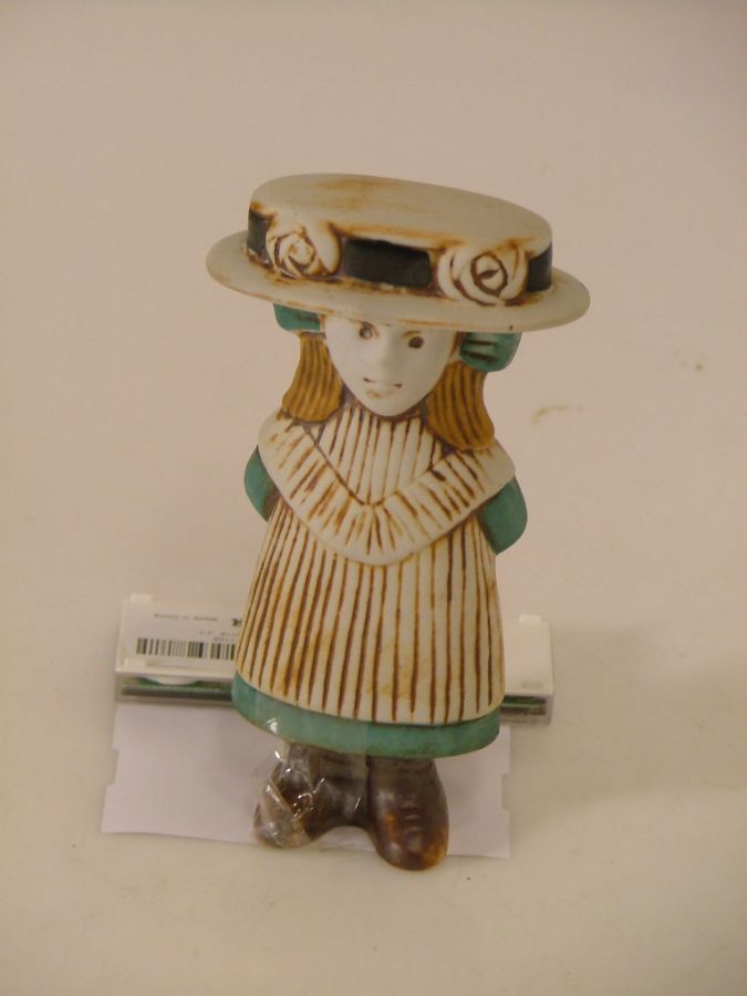Lisa Larson ◇ Lock med man i hatt KANNA MED LOCK, flintgods. Design Lisa Larson för Duka